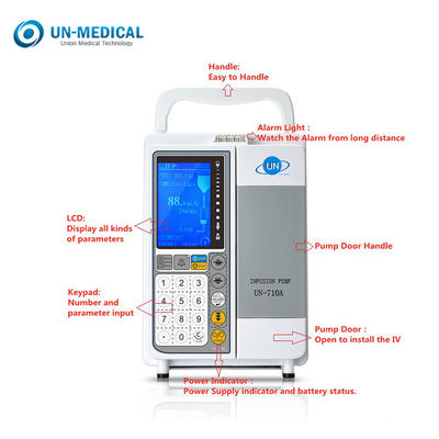 As 3,2 polegadas médica LCD Smart 9999.9ml 0-9 nivelam a bomba ajustável da infusão